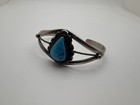 Vintage Navajo Sterling Silver Turquoise Cuff        s   Sterling    Dean Sandoval Jr 