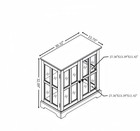 Retro Curio Display Cabinet Storage Cabinet With Led Light   Adjustable Shelves