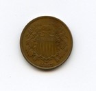 1867 No Mint Mark Two Cent Piece Circulated Civil War Era Coin Two-cent Seller