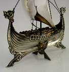 Extremely Rare Norwegian Solid Silver Viking Ship Boat C1940 Antique 4 5inch