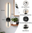 2pack Rechargeable Wall Sconce Lights With Remote Dimmable Wireless Wall Lamp