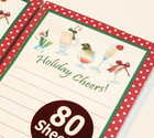2-pack Holiday Cheers Magnetic Shopping List Notepads 80 Sheets Each 3 5  X 8 