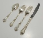 Royal Rose By Wallace Sterling Silver Regular Place Setting  4pc - No Monogram