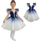 Kids Girls Tutu Elegant Dance Costume Flared Skirt Ballet Dress Recital Tulle