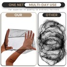 50 Pack Reusable Hair Nets 24   Black Nylon Mesh For Food Service   Cooking     