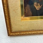Vtg Sacred Heart Of Jesus Gold Framed   Matted Print Jacques Emile Lafon 11 x9   