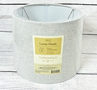 Threshold Small Gray Fabric Lamp Shade Lot Of 2 Top 8  Bottom 10    7  Tall New