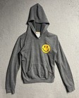 Aviator Nation Kids Hoodie Gray Smiley Face Size 14 Made Usa