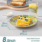 Salad Plate Set  6-8 5 Inches   Ceramic Dessert Plate  Small Dinner Plate Set 