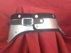 Stainless Steel leather Gorget Delivers Great Protection Sca wma Medieval Combat