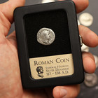 Rare Roman Silver Denarius Coin - Hadrian - With Display Case