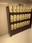 Vintage Complete Lenox Spice Garden Spice Jars Porcelain Full Set 24 With Rack