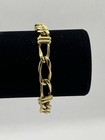 Very Nice Vintage Monet Gold Tone Large Links Bracelet Great Retro Look 7 5   
