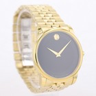 Movado Museum Classic 40mm Black Dial Gold Tone Stainless Steel Men s Watch