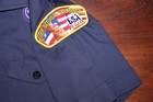 Cub Boy Scouts Of America Bsa Youth Shirt Blue Large Sewn Patches Short Sleeve