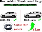 Carbon Hood Emblem For Mitsubishi Outlander Car Accessories 2022-2025 Badges