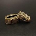 Vintage Fuchi   Kashira Alloy Demon Face For Japanese Samurai Katana Sword Rare