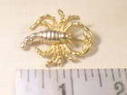Designer Signed Vintage Zodiac  Brooch Scorpio Horoscope Astrological  1430-42