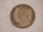 1832 Nova Scotia One Penny Token George Iv Copper Coin