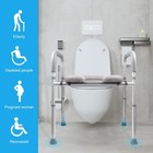 Height Adjustable Toilet Seat Risers For Seniors  Disabled 300lb Capacity