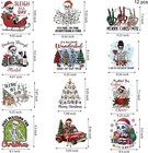 12 Sheets Christmas Iron On Transfers For T-shirts  Ready To Press  Christmas Sk