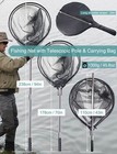 Avlcoaky Rubber Fishing Net - Large Saltwater Fishing Landing Net With Telesc   