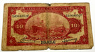 1935 Republic Of China 10 Yuan Bank Of Communications P 155 De La Rue Currency