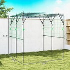 7 3 Ft Tall Metal Garden Trellis With Climbing Net  Black