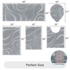 Hebe Bathroom Rugs Sets 5 Piece  Soft Absorbent Microfiber Bath Mat For 