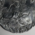 Arthur Court Aluminum Bunny   Daffodil Round Serving Tray  12 Inches