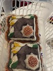 Antique Iroquois Matched Pair Of Beaded Souvenir Pin Cushions
