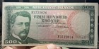 Iceland P-45a 500 Kronur 1961 Hjartarson Sign Xf