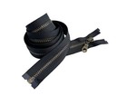 Ykk   3 Antique Brass Metal Jacket Zippers With Donut Pull Separating  7   -36  