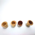 Lot Of Hand Turned Or Carved Wood Thimbles 4 Thimbles