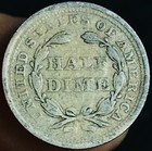 1857 Seated Liberty Half Dime 5c Ungraded 90  Silver Us Coin Cc27202