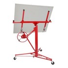 11ft Drywall Lift Hoist - 150lbs Load  4  Casters For Easy Move Foot Stop Safety