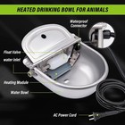 Automatic Heated Dog Water Bowl Stainless Steel Pet Thermal-bowl Livestock Wa   