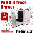 Stainless Steel Outdoor Kitchen Drawer 16 wx22 hx16 d For Trash   Propane Tank