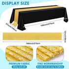 44 Pcs Tablecloth Chair Covers Sashes Set  Spandex Black And Gold 