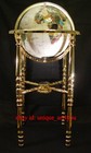 36  Tall Floor Standing Pearl Swirl Ocean Gemstone World Globe With 4 Leg Stand