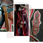 Premium Black Leather Rodeo Chaps For Men - Bronc Riding Show Chaps With Fringes