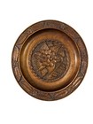 Antique German Carved Turned Wood Bowl Decorative Floral 11    Wall Decor