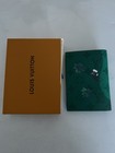 Louis Vuitton Golf Green Leather Passport Holder Wallet Organizer 