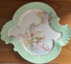 Antique Limoges Porcelain Celery Tray- Mavaleix Mark Mint Green
