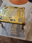 19th Century Victorian Cat Bronze Brass Trivet Georgian Tea Kettle Stand Footman