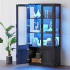 Brottar 67  4tier Curio Display Cabinet With Glass Doors   Adjustable Led Lights