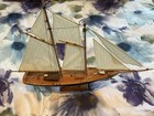 Hand Made Wooden Model Ship Of A Merchant Schooner 1840 To 1878