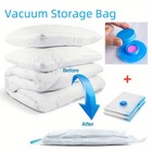 Vacuum Storage Reusable Space Saver Bags For Clothes Blankets  Quilt For Travel