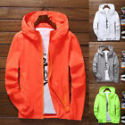 Mens Outwear Lightweight Windbreaker Waterproof Rain Jacket Hooded Breathable   