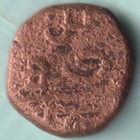 French India Pondicherry One Doudou Rare Copper Coin